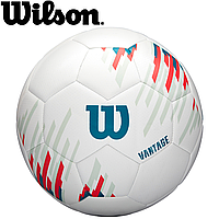 Мяч футбольный спортивный игровой мяч для футбола Wilson NCAA Vantage SB 05 White/Teal, размер №5