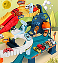 Дитячий ігровий паркінг з музикою Dinosaur Space Orbit 5506 А спуск з 4 машинками, фото 5