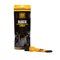 Набор химстойких синтетических кистей для детейлинга Work Stuff Detailing Brush Black 3 pack