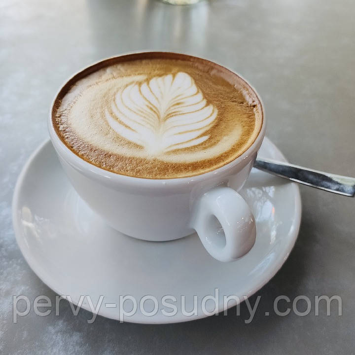 Чашки білі порцелянові з блюдцем 280 мл HR1307, фото 1