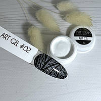 Гель фарба для стемпінгу та розпису SWEET NAILS Art Gel біла №2 5 г