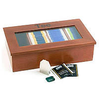 Коробка деревянная для пакетированного чая APS 33.5X20Xh9 см 11574
