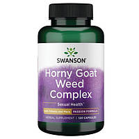 Эпимедиум Горянка для мужчин, Horny Goat Weed Complex with Tribulus and Maca, Swanson, 120 капсул