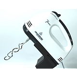 Потужний побутовий міксер із чашею Crownberg CB-7321 Білий 300W, фото 3