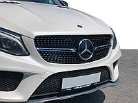 Тюнинг решетка радиатора (Diamond Black) С местом под камеру для Mercedes GLE coupe C292 2015-2019 гг