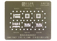 Трафарет Amaoe 6 in 1 EMMC/EMCP BGA153, BGA162, BGA186, BGA169, BGA221, BGA254