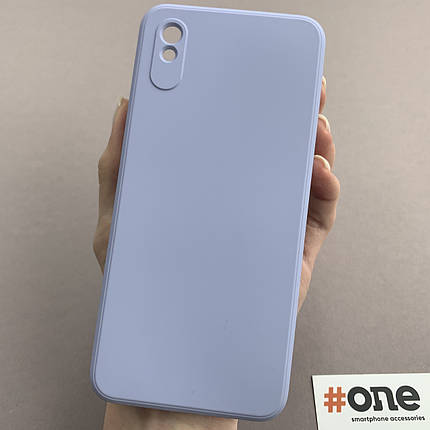 Чохол для Xiaomi Redmi 9A накладка з мікрофіброю всередині на сяомі редмі 9а бузковий q5c, фото 1