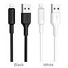 Кабель HOCO X25 USB to Lightning 1m PVC TPE connectors Black, фото 4