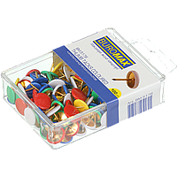 Кнопки цветные с пластиковым покрытием, 100шт. BUROMAX BM.5176