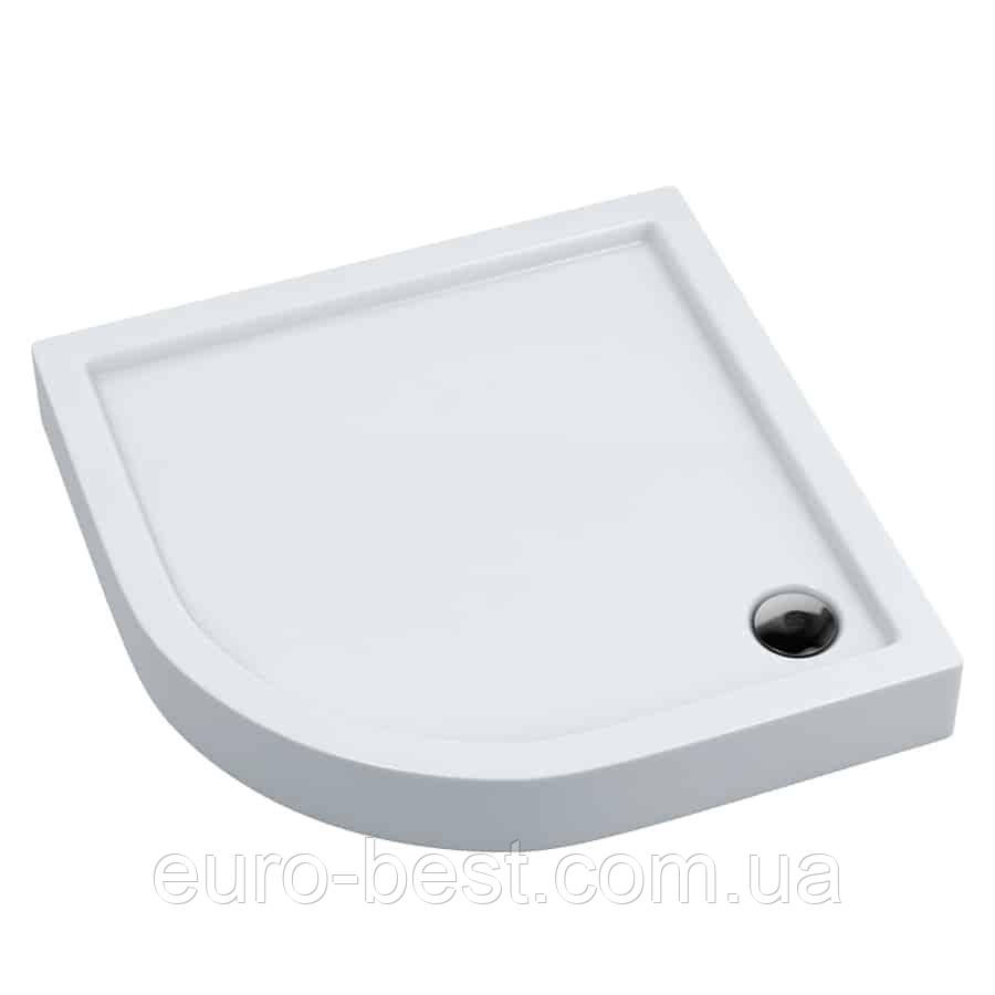 Душовий піддон Schedpol Competia 80x80 напівкруглий білий 3.0163, фото 1