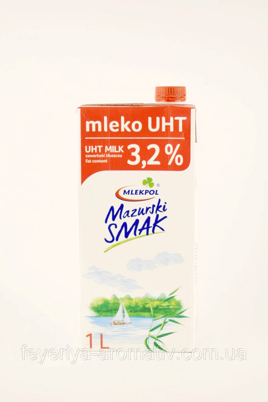Молоко 3,2% жирність Mlekpol Mazurski Smak 1 л Польща