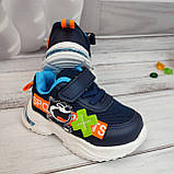 Дитячі дихаючі літні легкі текстильні кросівки для хлопчика TOM.M T9893 синій, фото 2