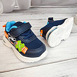 Дитячі дихаючі літні легкі текстильні кросівки для хлопчика TOM.M T9893 синій, фото 3