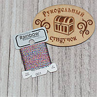 Металізована нитка Glissen Gloss Rainbow Blending Thread 001 Multi-White RBT001