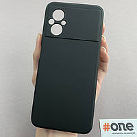 Чехол для Xiaomi Poco M5 накладка с микрофиброй внутри на сяоми поко м5 черный q5c