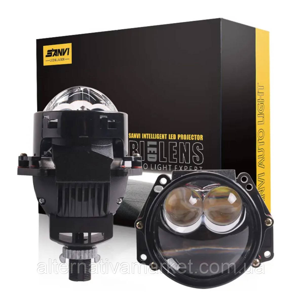 Світлодіодні лінзи Bi-LED SANVI S13 3.0" 68w 5500k 12v, фото 1