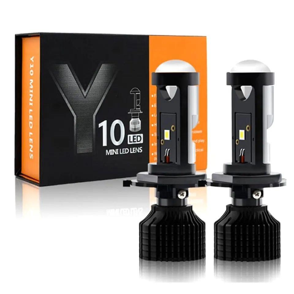 Лампи BI-LED міні-лінзи Y10 "H4 MINI LED LENS" (70Вт, 16000Лм, 6000К, 9 ...