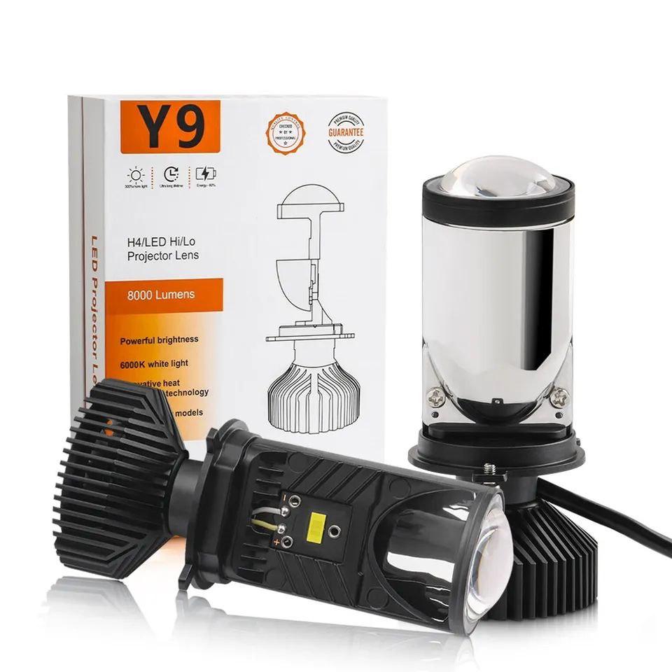Лампи BI-LED міні-лінзи Y9 "H4 MINI LED LENS" (72Вт, 16000Лм, 6000К, 9-32v, Цоколь H4)