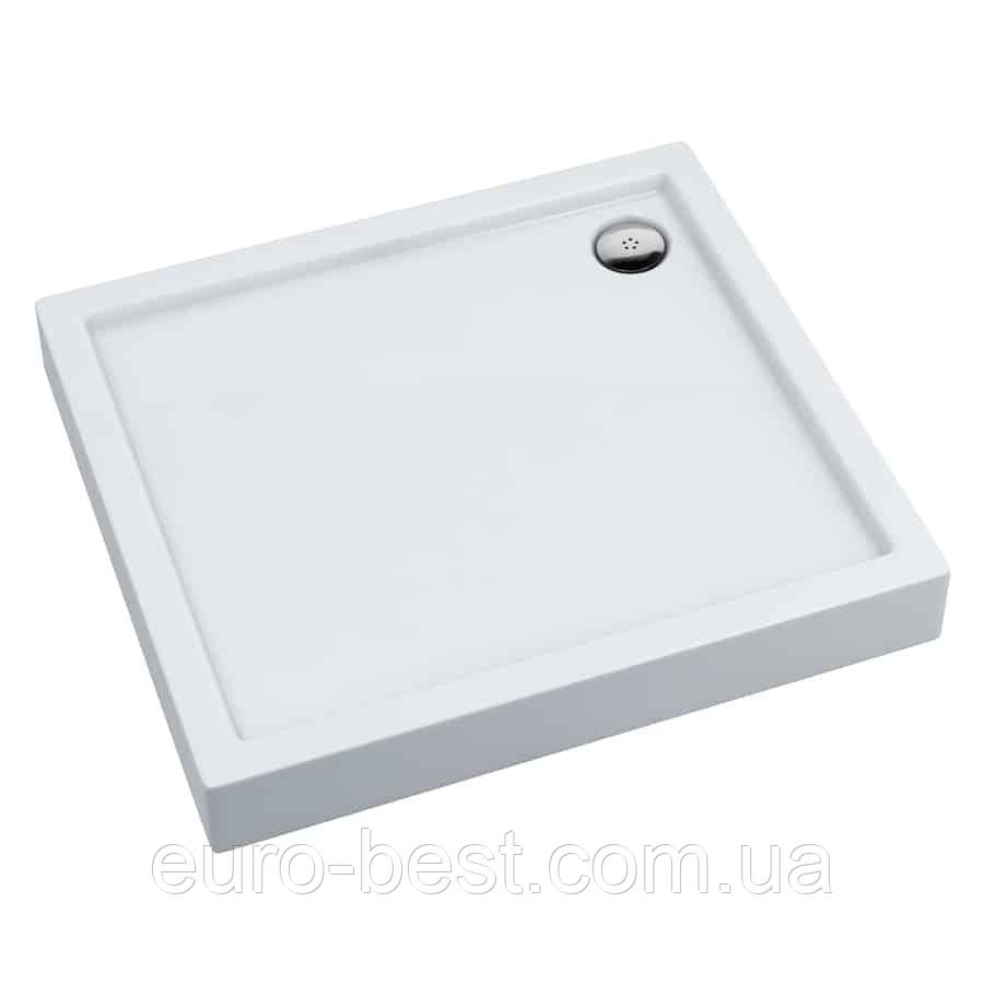 Душовий піддон Schedpol Competia 80x70 прямокутний білий 3.01253, фото 1