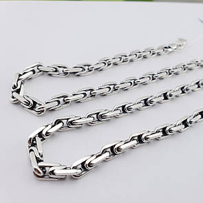 Товстий срібний ланцюжок Якір 55 см - Чоловіча срібна якірна цепочка Біт