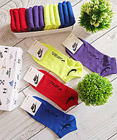 Набор мужских носков Nike - 12 пар, Найк в подарочной коробке, яркие мужские носки, 4 разных цвета