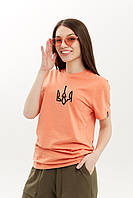 Патриотическая оранжевая футболка из хлопка