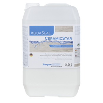 Двухкомпонентныйлак для паркета Berger Aqua Seal Ceramic Star 2К 5,5л, фото 1