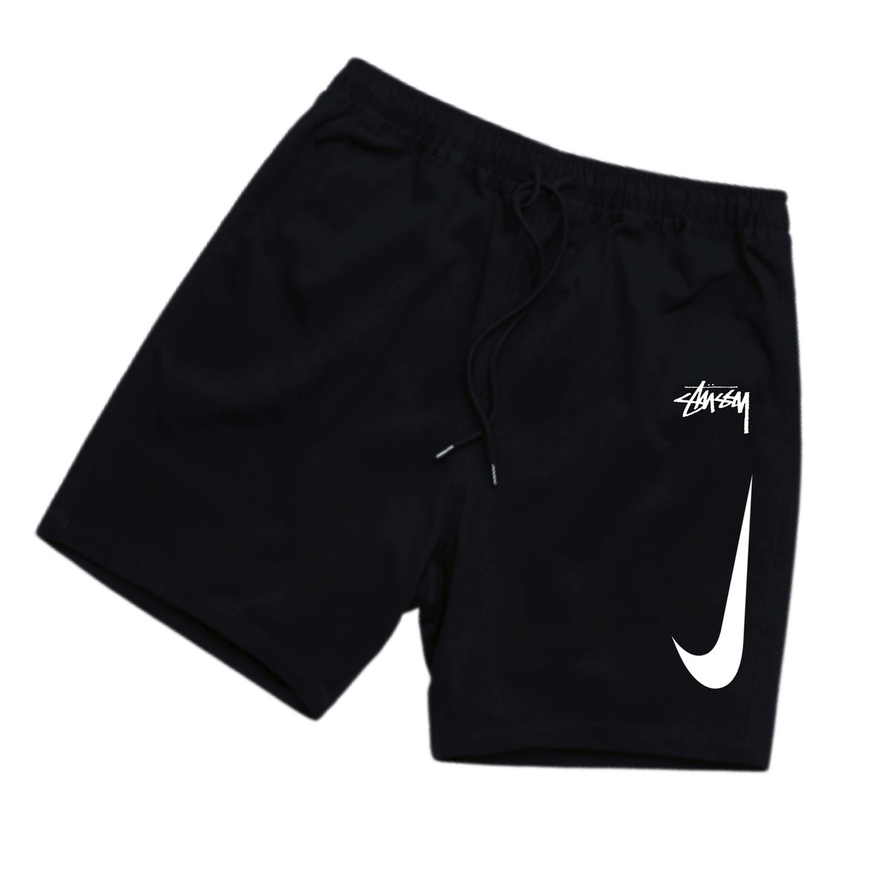 Чорні спортивні шорти Stussy x Nike унісекс Стассі Стуссі Найк