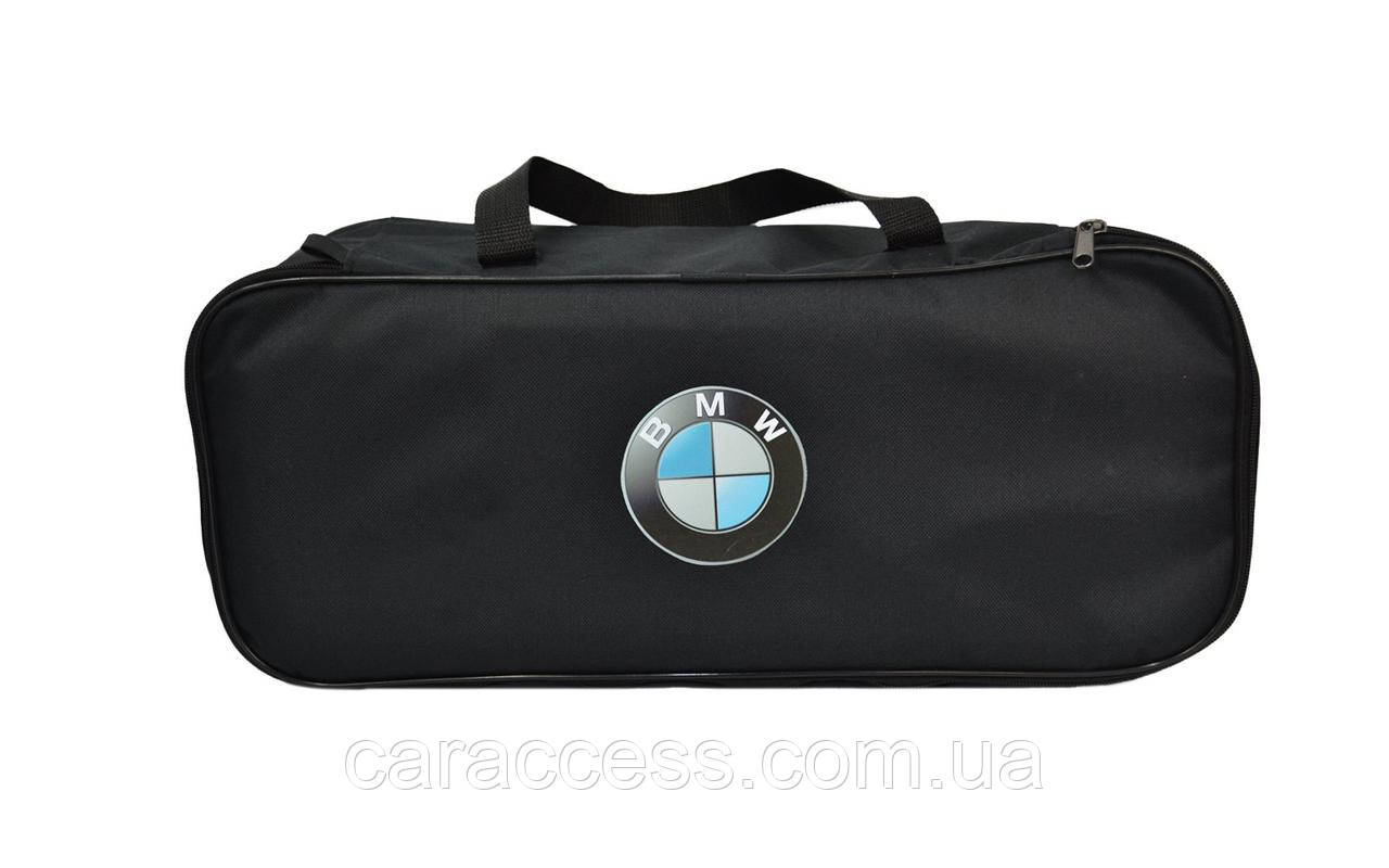 Сумка-органайзер у багажник із логотипом BMW на 1 відділення чорного кольору 03-131-1Д