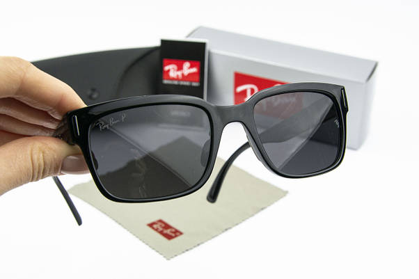 Сонцезахисні окуляри RAY BAN поляризаційні антивідблискові UV400 (арт. RB2101) черные, фото 3