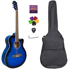 Гітара електроакустична Caravan Music HS-4010 EQ BL (чохол, скарбничка, медіатор, струна, ключ)