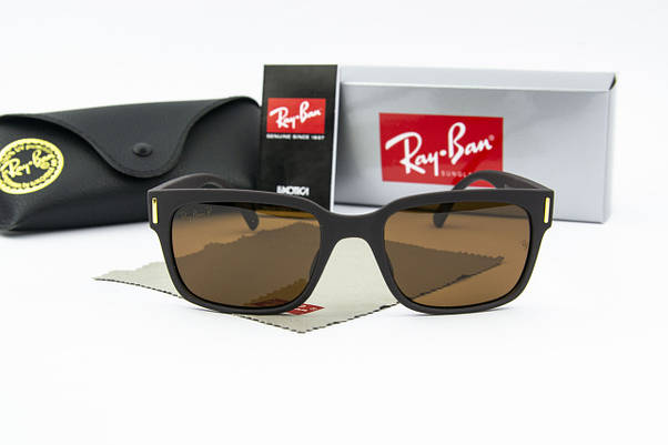 Сонцезахисні окуляри RAY BAN поляризаційні антивідблискові UV400 (арт. RB2101) коричневий, фото 5