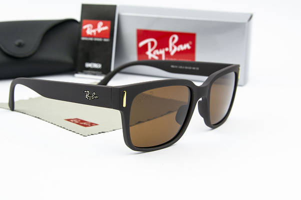 Сонцезахисні окуляри RAY BAN поляризаційні антивідблискові UV400 (арт. RB2101) коричневий, фото 3
