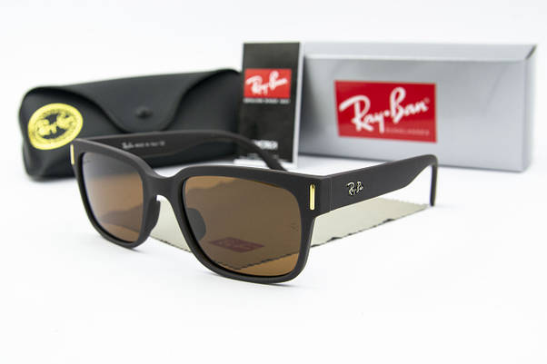 Сонцезахисні окуляри RAY BAN поляризаційні антивідблискові UV400 (арт. RB2101) коричневий, фото 4
