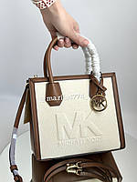 Сумка MICHAEL KORS Оригінал Mercer Medium Logo Embossed Cotton Canvas Crossbody Bag jet set