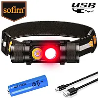 Красный фонарик Sofirn H25LR/ 5000K/ 1200mAh/ IPX6*. (+ USB LED Светильник).