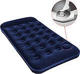 Односпальний надувний матрац Bestway 67224 (188х99х22/28 см) з вбудованим ножним насосом, фото 2