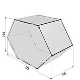 Диспенсер EKOSTAR двухсторонній для снеків, горіхів 1 комірка, фото 4