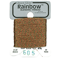 Металізована нитка Glissen Gloss Rainbow Blending Thread 605 Brick RBT605