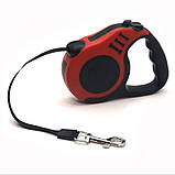Рулетка повідець із висувною стрічкою для собак до 33 кг 5 м Механічний міцний для великих порід, фото 4