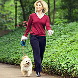 Рулетка повідець із висувною стрічкою для собак до 33 кг 5 м Механічний міцний для великих порід, фото 10