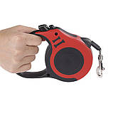 Рулетка повідець із висувною стрічкою для собак до 33 кг 5 м Механічний міцний для великих порід, фото 3