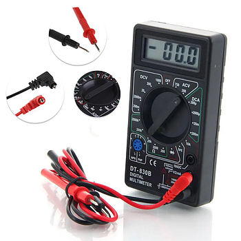 Автоматичний мультиметр DT 830B, з дисплеєм / Цифровий тестер струму / Прилад для вимірювання напруги