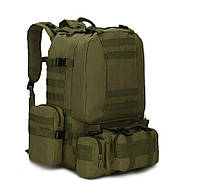 Тактический рюкзак со съемными подсумками 50 л олива