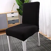 Чохол на кухонний стілець водовідштовхувальний Homytex чорний 45х65 см
