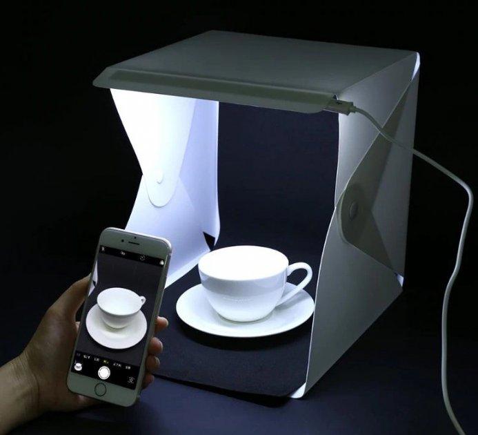 Лайтбокс (lightbox) фотобокс MagicBox для предметного макрознімання 30*30 см + 2 107 — MB-303, білий