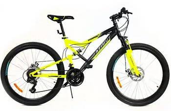 Гірський велосипед 26 дюймів розмір рами 17" Azimut Scorpion GFRD Чорно-жовтий