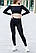 Лосини жіночі спортивні чорного кольору еластичні/Легінси блискучі з біфлексу, фото 4