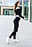 Лосини жіночі спортивні чорного кольору еластичні/Легінси блискучі з біфлексу, фото 2