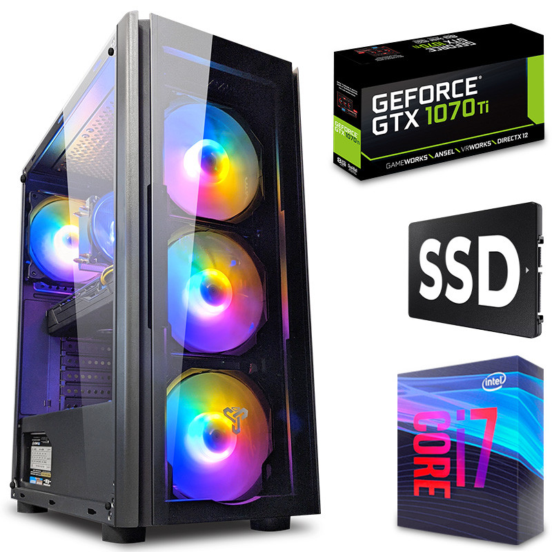 Суперсучасний ПК ZEVS PC 13700U i7 9700F +GTX 1070TI 8GB +16 GB DDR4 + Ігрова клавіатура